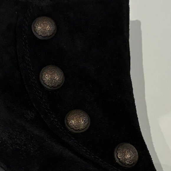 DKODE BLACK SUEDE HIGH HEEL BOOT - Picture 2 of 2